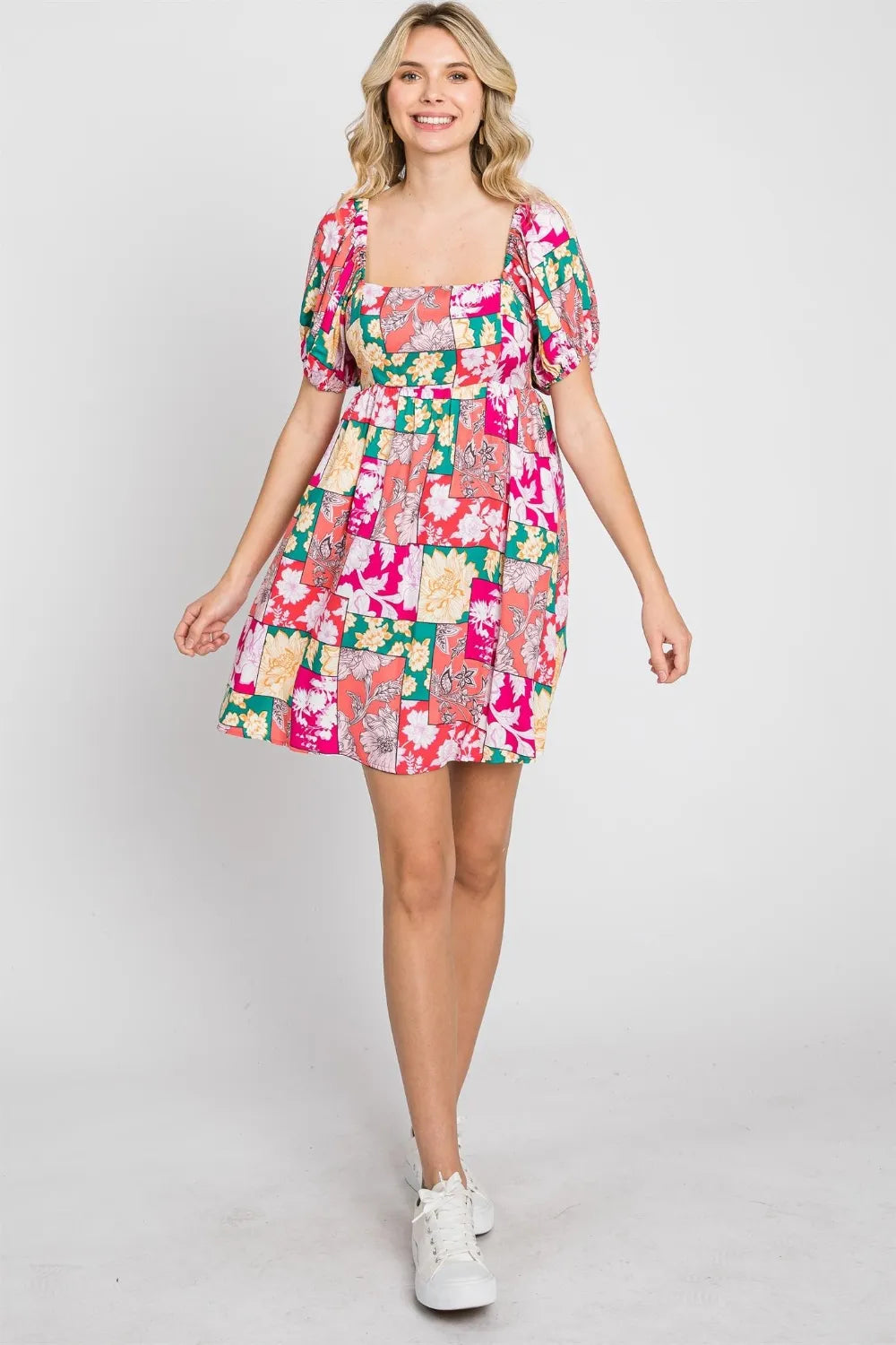GeeGee Floral Ruff Sleeve Mini Dress 4202aa4b-9b49-4926-acc8-cb2e3e0d287b-Max