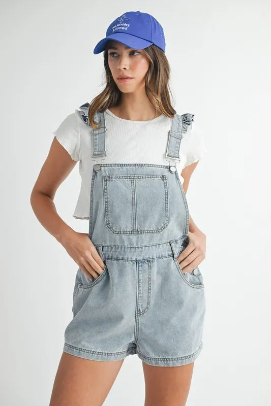 MABLE Square Neck Ruffle Shoulder Denim Overall Romper 42160d70eceb40ee850be85f03430bf4-Max-Origin