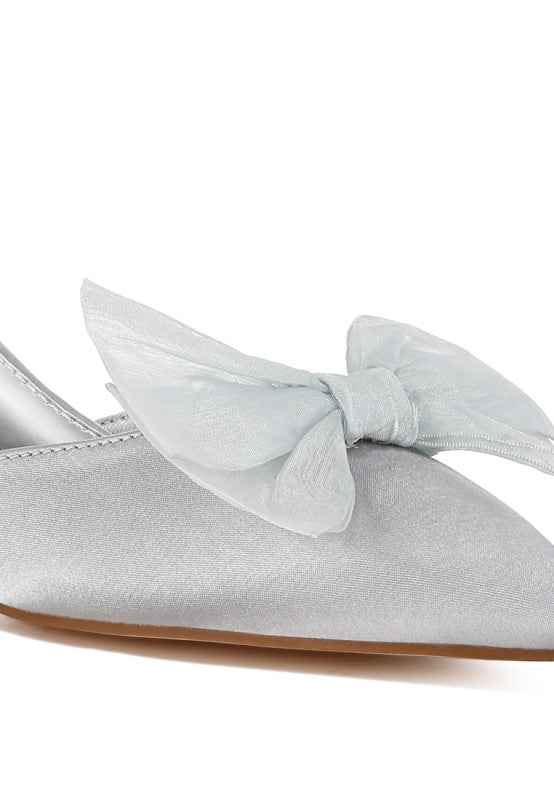 Cadell Bow Detail Satin Sandals 426230bc-e17a-41e8-b697-426a47fe7368
