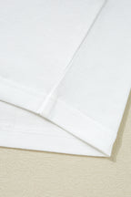 White Fake Two-Piece Lace Long Sleeve Drop Shoulder Tee 4270803be4a21eda