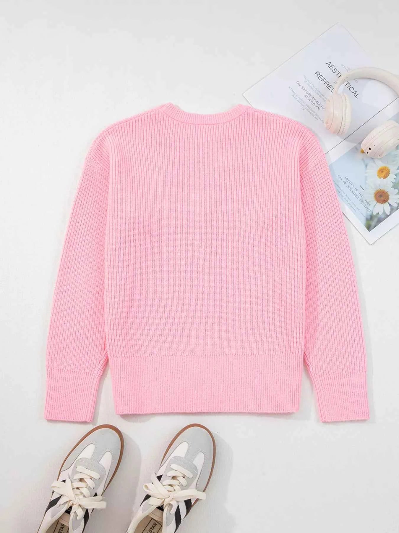 Merry Candy Cane Christmas Crew Neck Sweater 428e1510f91946bca84b8ab061d32cd8-Max-Origin
