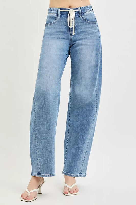 Relaxed Fit Drawstring Waist Jeans 429b79b7-01f4-4d6b-a765-73da67bbf446-Max-Origin