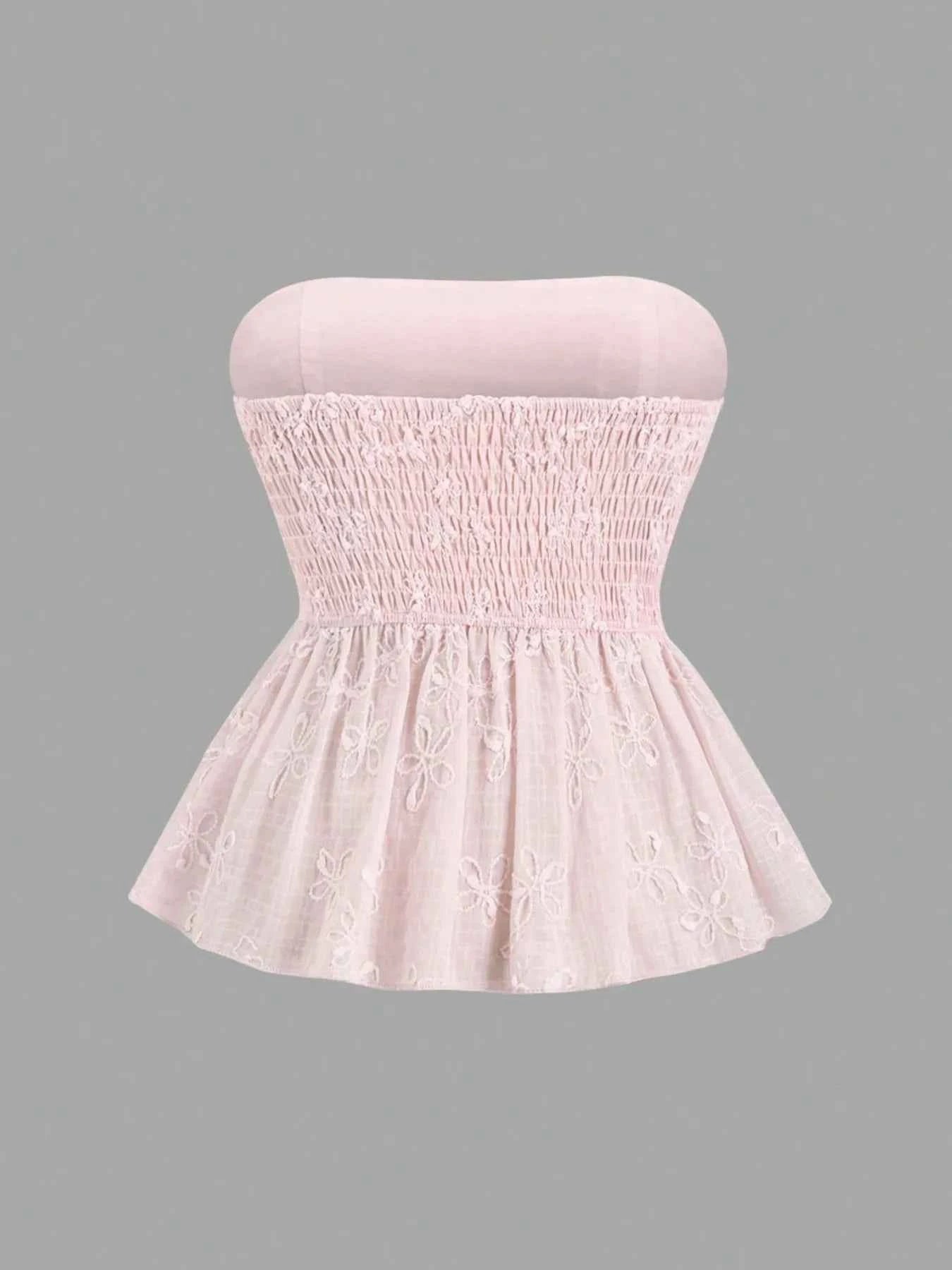 Embroidered Smocked Tube Top 42a29ef1-6436-49e1-a892-a4b8da6c099f-Max-Origin