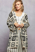 POL Open Front Crochet Cardigan with Granny Square Pattern BLACK MULTI One Size 42ad4e15-8bfa-45f9-a18a-1b6b48835370-Max-Origin