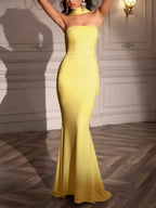 Tube Mermaid Maxi Dress with Scarf Detail 42ba99a5ccb74298aa1bad8952b71130-Max-Origin