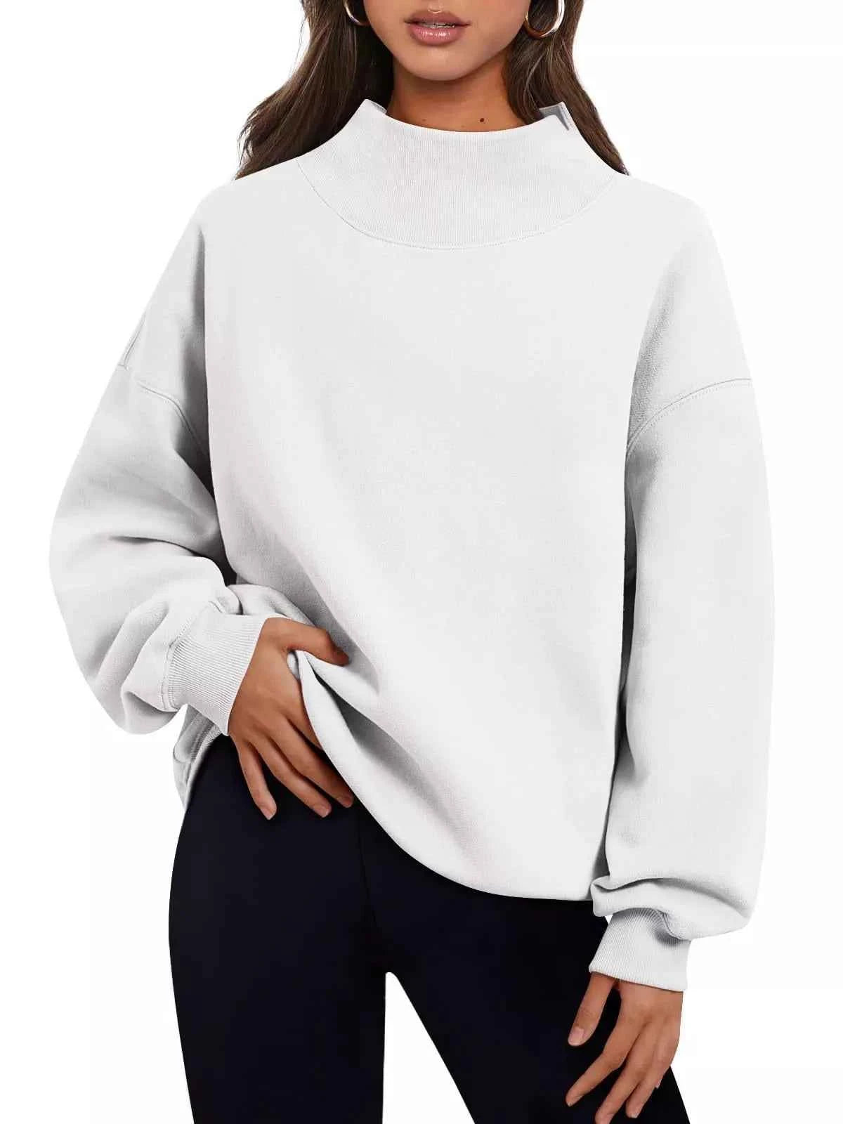 Mock Neck Dropped Shoulder Sweatshirt 42bda3ac-105c-472a-aec8-17e6805f5a21-Max-Origin