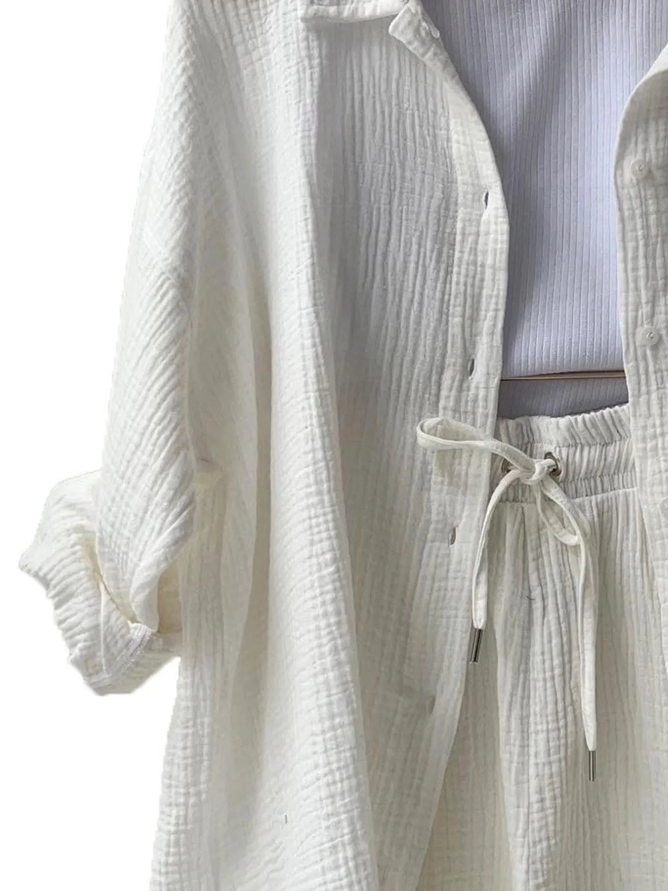 Textured Button Up Shirt and Shorts Set 42cca46c-2f07-4dca-94ae-a40ba4b0f6bc-Max-Origin