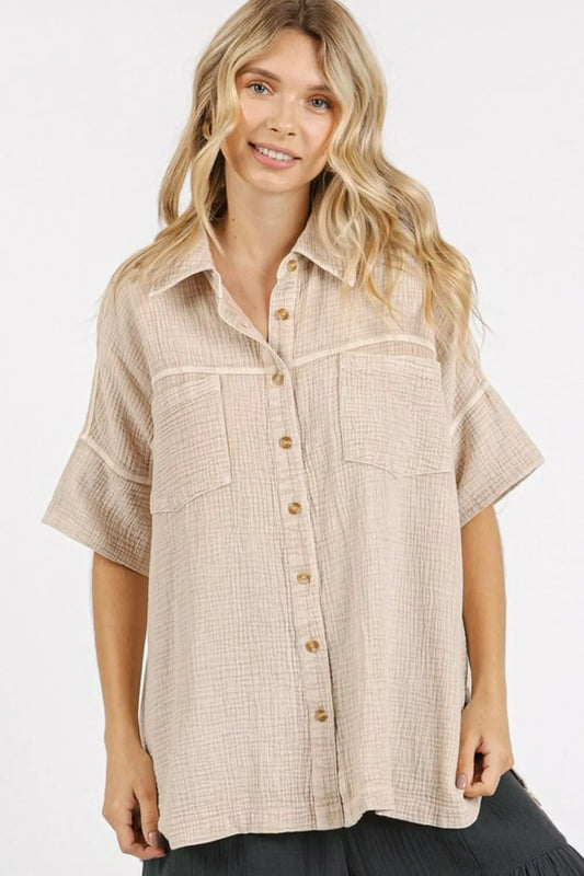 Mittoshop Mineral Wash Gauze Oversized Short Sleeve Shirt 42ccce5f-8227-4ea7-8574-542535b6b37b-Max