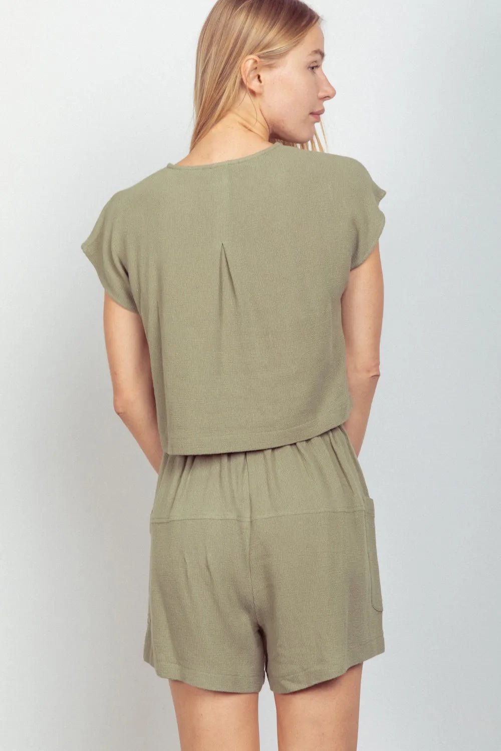 VERY J Woven Cropped Top & Waist Tie Shorts Set 42daf5ac-d51b-4e21-9e3f-b8af70a1edeb-Max