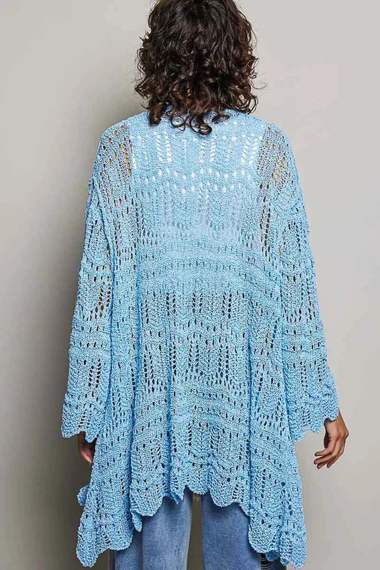 Openwork Lightweight Open Front Cardigan with Scalloped Edge 42e1b4d7-6941-4441-abec-039b21eb52bc-Max-Origin