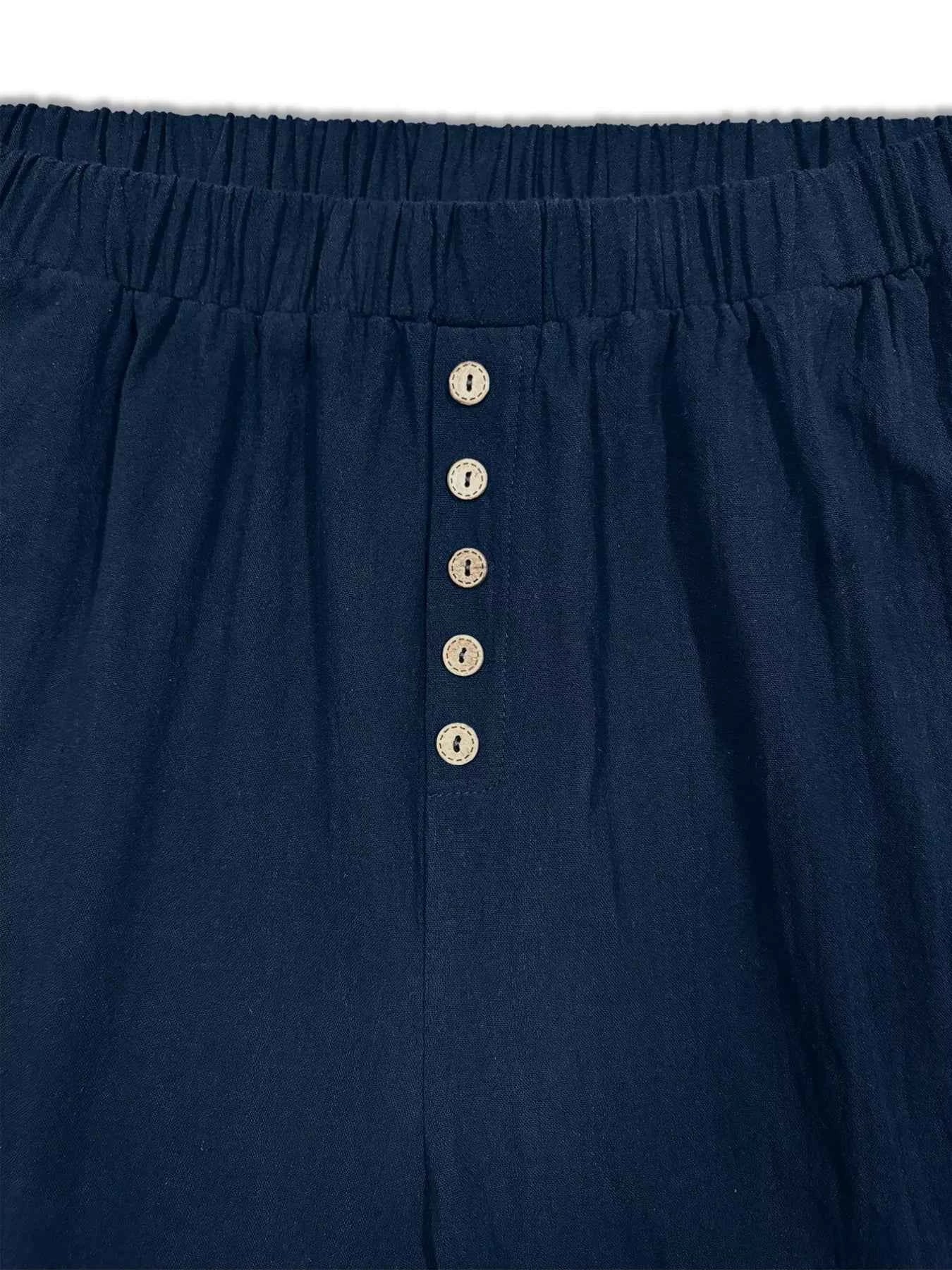 Plus Size Elastic Waist Casual Shorts 42e6b1b1-1499-4dbd-8603-392e1e5b7560-Max-Origin