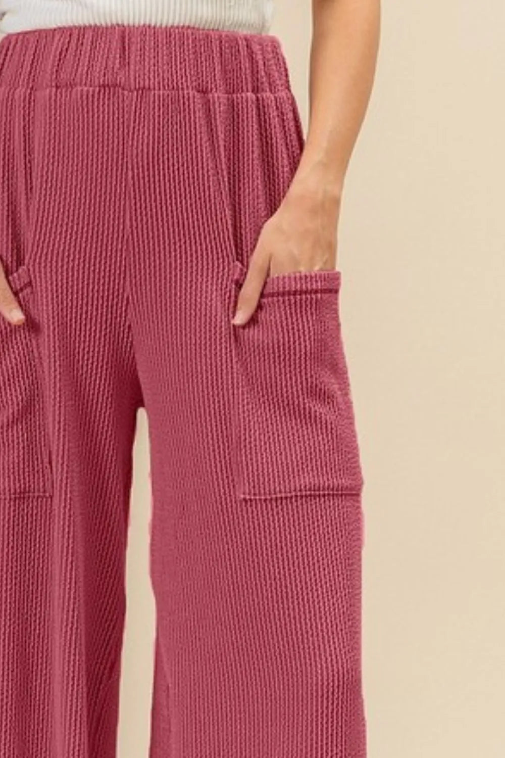 BiBi 2tone Cord Rib Waist Band Side Pocket Pants 42e8e461-33e4-4be3-86d4-764dd16195dc-Max-Origin