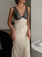 Lace Trimmed Adjustable Strap Midi Dress 42efd289-322e-4088-938a-b052cc765afd-Max