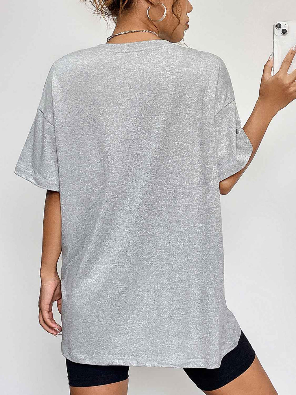Round Neck Short Sleeve Ghost Graphic T-Shirt 42efd58fd88a4178807ea84f9cead6bb-Max