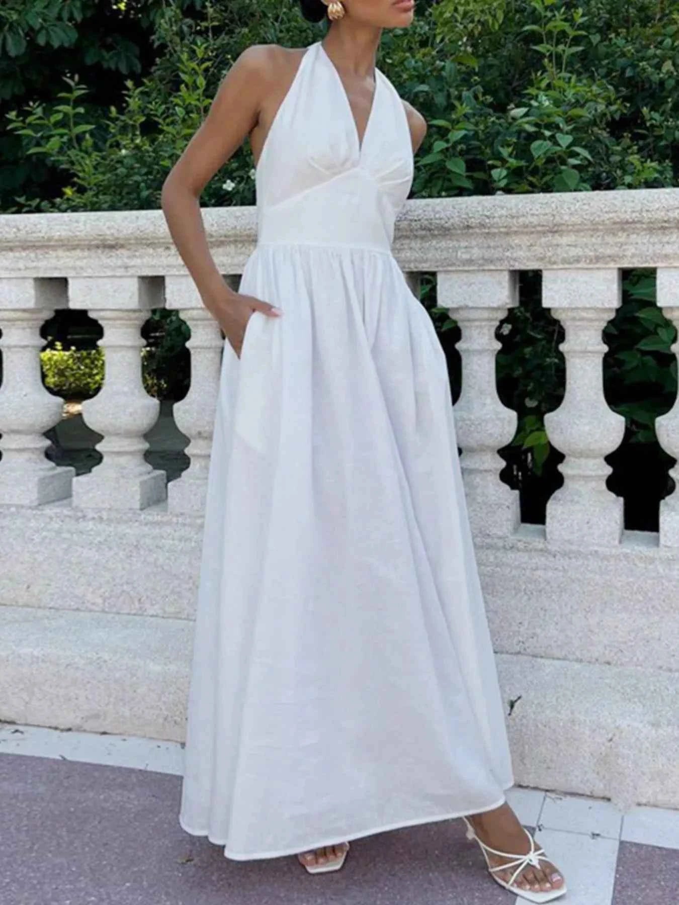 Halter Neck Flowy Maxi Dress 42f6289e-d7c5-40f6-8669-90610e0c9c6b-Max-Origin