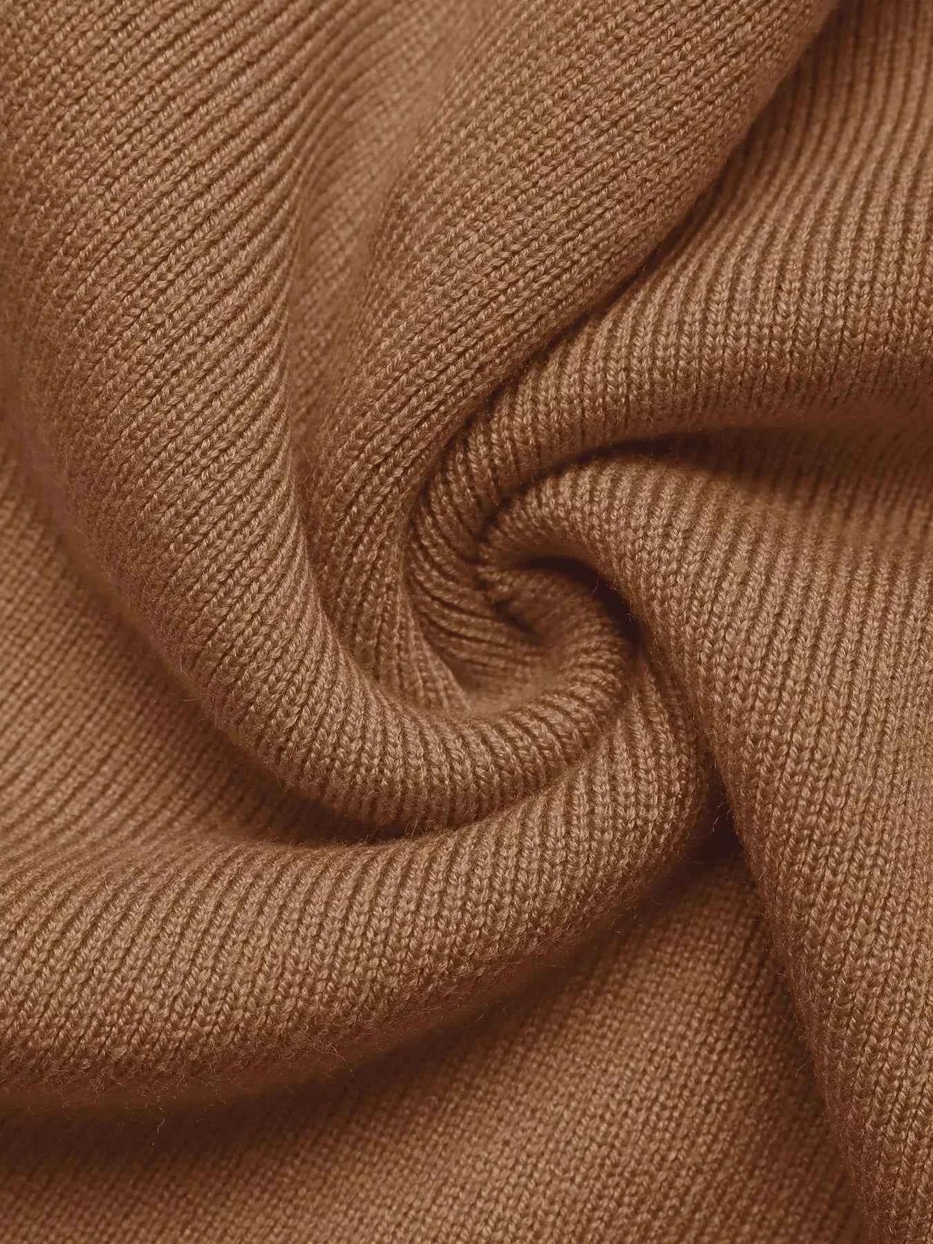 Decor Button Contrast Hem Knit Top