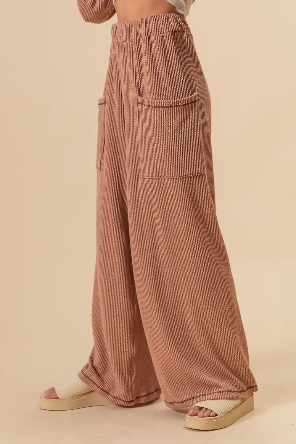 BiBi 2tone Cord Rib Waist Band Side Pocket Pants 42fef15bcf7d4e37bfa6118fc2ad28b9-Max-Origin