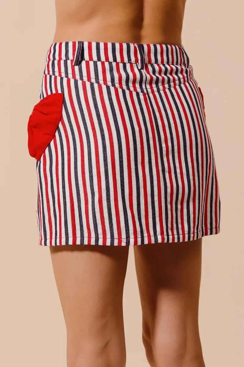 SO ME Contrast Bow Knot Pocket Fourth Of July Denim Skirt 4305a32a0cd94e0dbf7c74148b207a68-Max-Origin