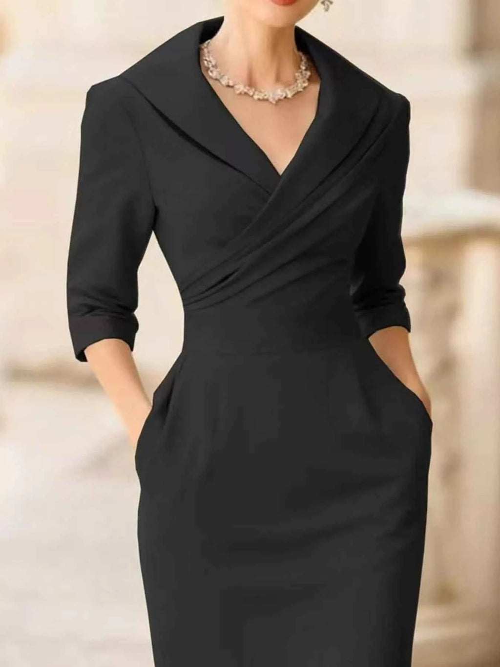 Surplice Long Sleeve Dress 430c6f3c-d775-484b-82b4-82a839178ea5-Max-Origin