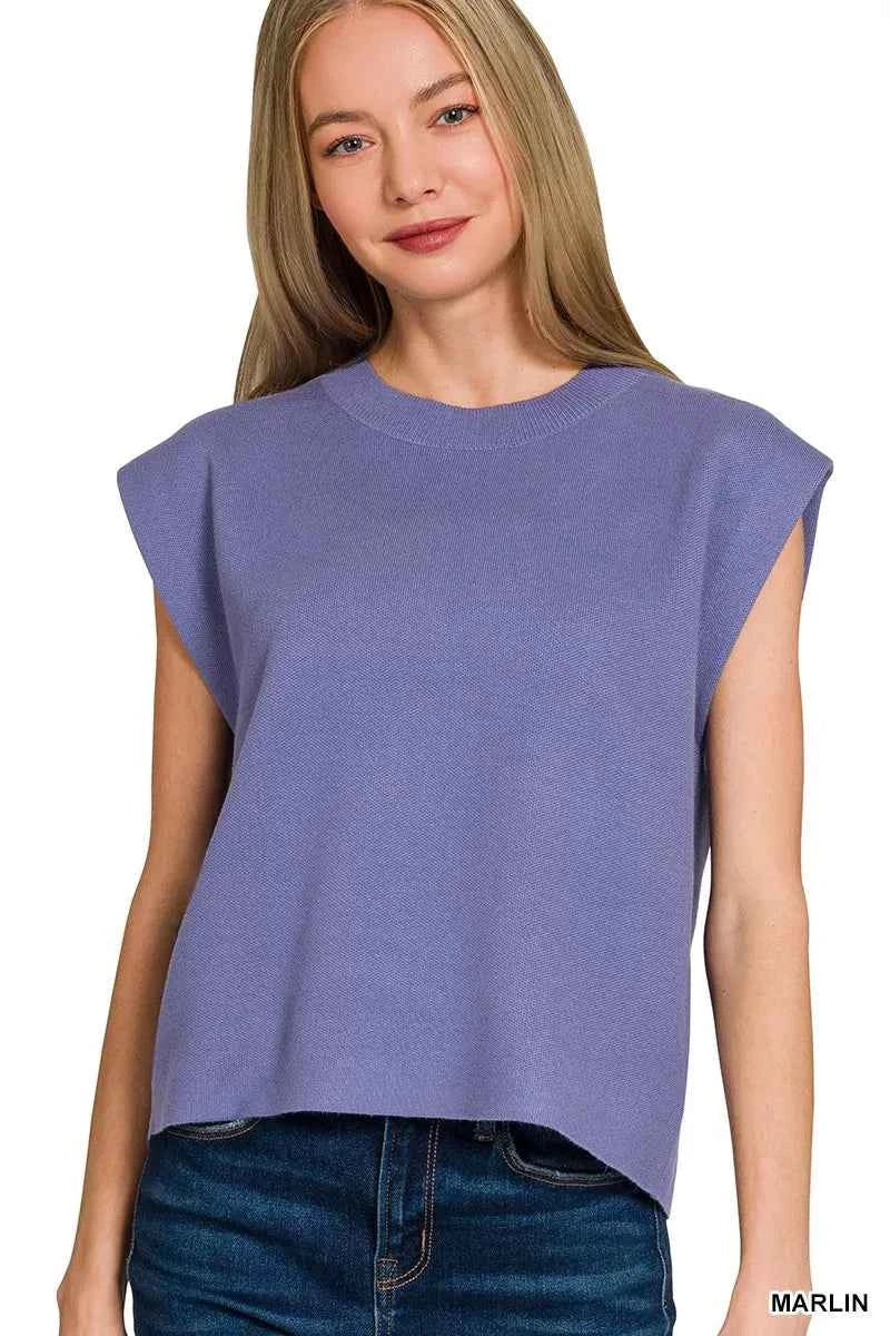Zenana Round Neck Viscose Sweater Vest MARLIN 430e8bd9e63f4cb787e24bdb051baf07-Max-Origin