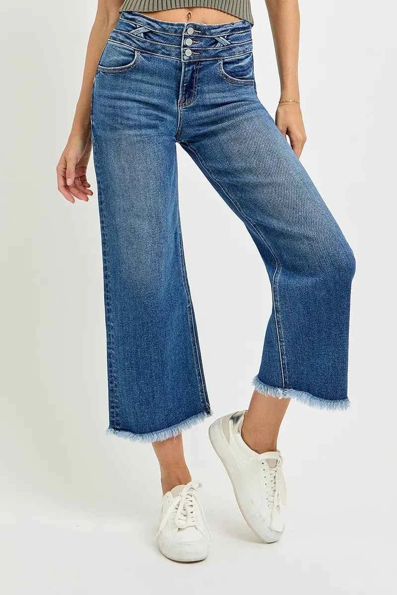 RISEN High Rise Crop Wide Leg Jeans with Wide Band Detail 431e3f037c19468ca5915de5c66b557f-Max-Origin