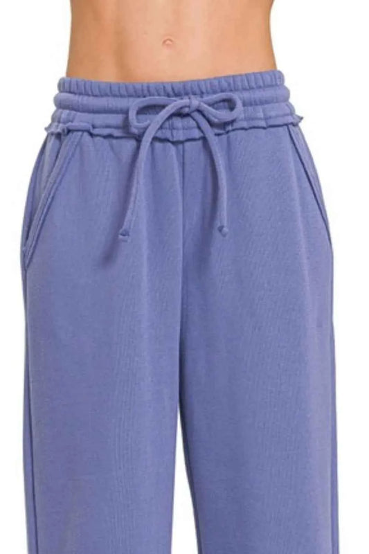 Fleece Exposed Seam Wide Leg Sweatpants 4338fd66-4993-4c2c-bf24-78d5956c5c47-Max-Origin