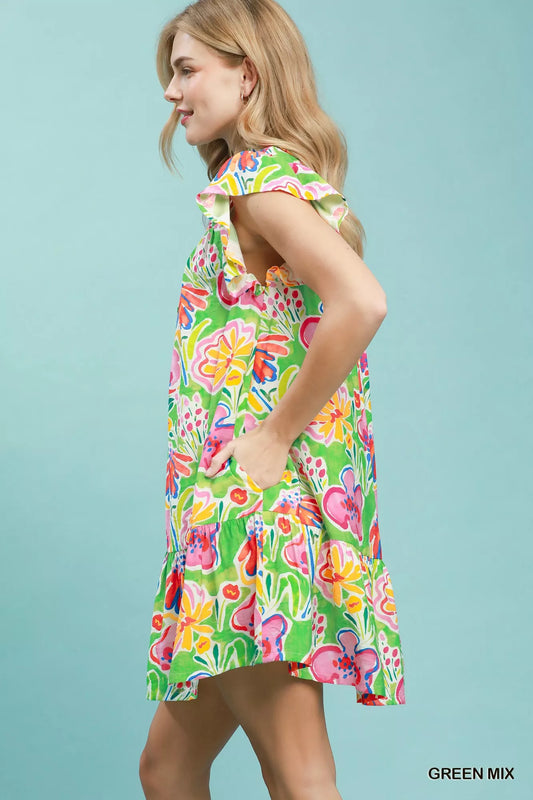 Floral Ruffle Mini Dress 43446e5d-c29f-48ea-b8b2-eef44478482c-Max-Origin