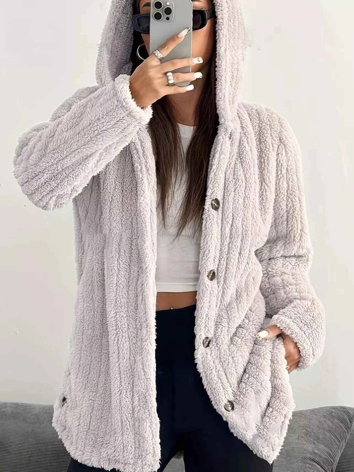 Cozy Oversized Hooded Button-Up Jacket 434a7cb0520f4d4c9d92a0b7108da1a0-Max-Origin