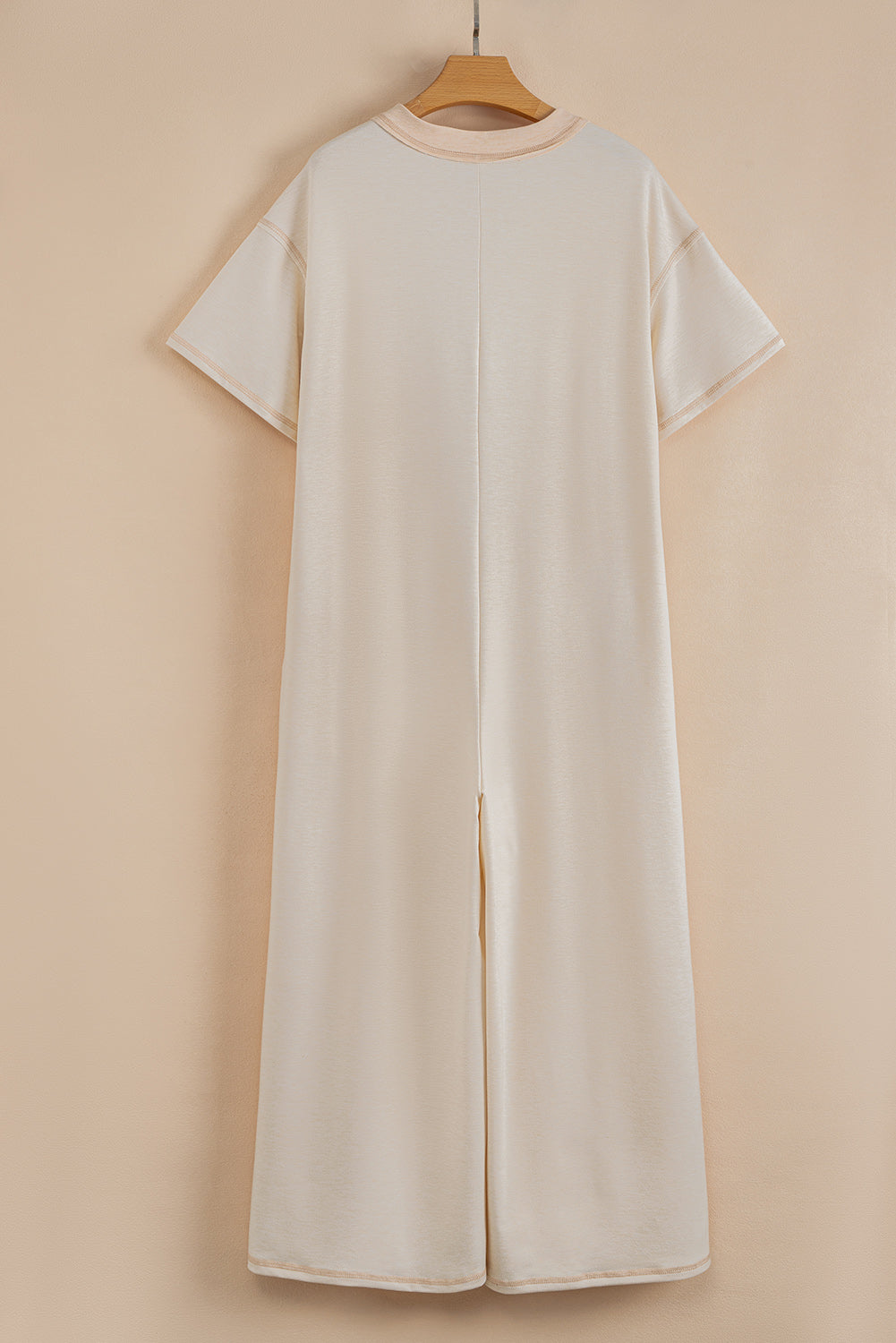 Beau Blue Patchwork Pocket Short Sleeve Jumpsuit 43538a7333476b90
