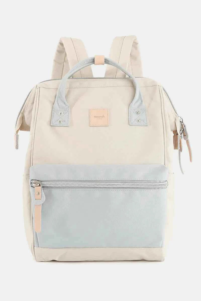 Himawari Water Resistant Canvas Backpack Bag with Side Pockets Cream L.Blue One Size 43629ad0-71e7-4c13-8d0b-cbd9f688e2fd-Max