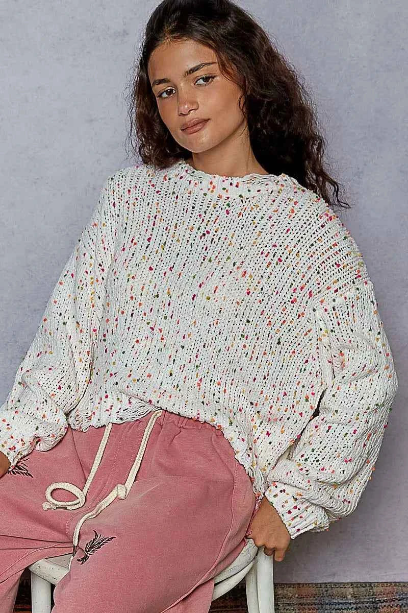 POL Round Neck Fringed Hem Sweater 4375ad27-86e6-4df5-9e7c-1ef203e39ee2-Max-Origin