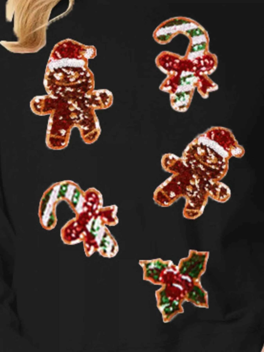 Christmas Holiday Sequined Gingerbread Sweatshirt 438360cc-60ca-4904-97a4-4a40353e5a2f-Max-Origin