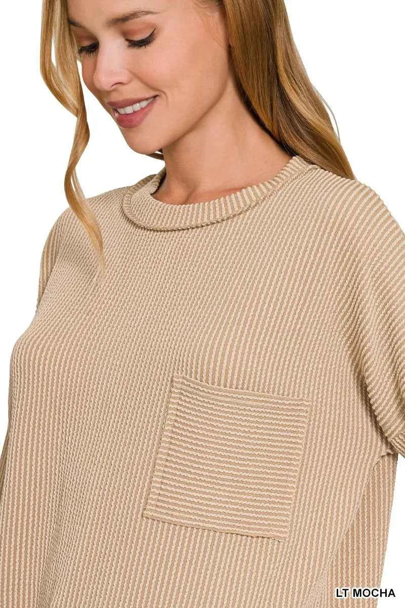 Zenana Long Sleeve Drop Shoulder Rib Top 43ab9259eed24306a41e6967d67c34c0-Max-Origin