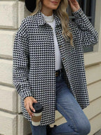 Houndstooth Button Up Long Sleeve Coat 43b530e7-27ca-4159-89c9-8af2de18af07-Max-Origin
