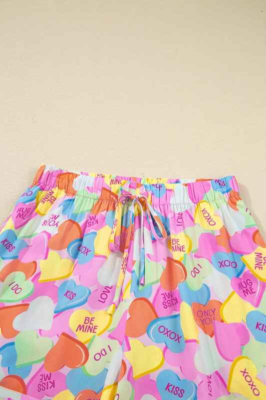 Valentine Heart Candy Shirt and Shorts Pajama Set 43b6024d-37cd-485d-ab7e-9fa1b6c96b2c