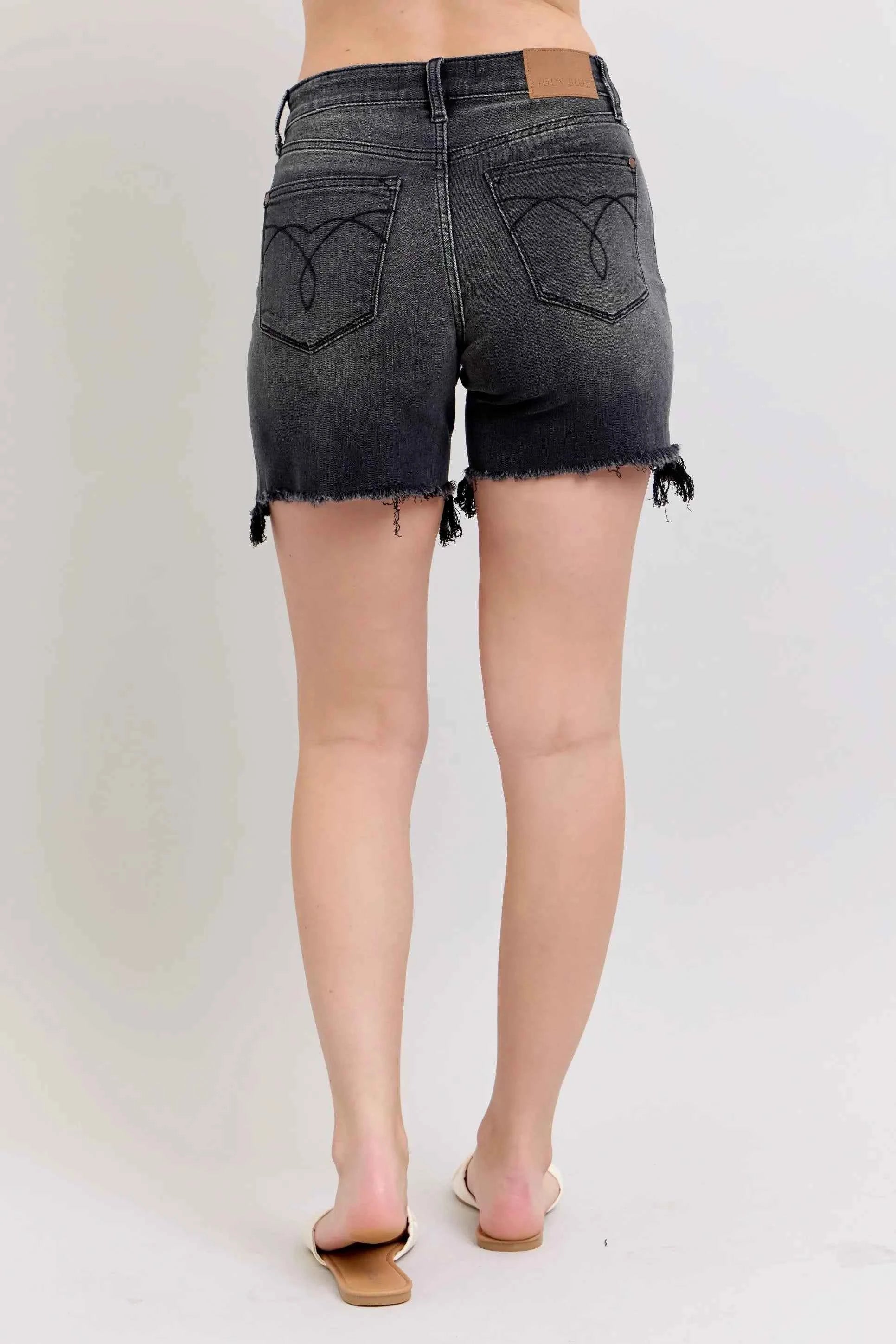 Judy Blue Full Size Long Cut Off 2 Button Dad Denim Shorts Plus Size 43b6c1f88a734dfeaf5f86003192fd99-Max-Origin