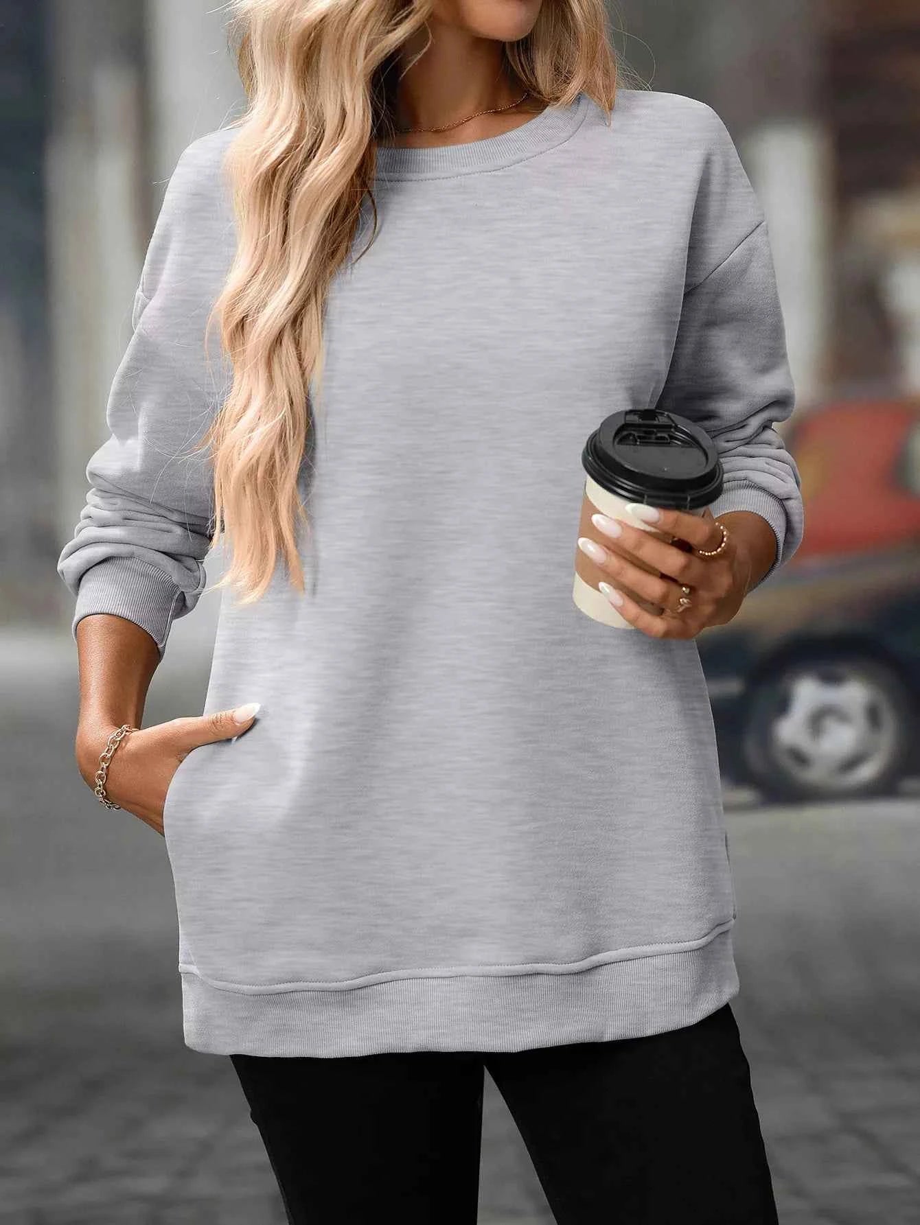 Casual Solid Color Long Sleeve Sweatshirt 43d1b702-dddf-459f-9577-cb011df3b405-Max-Origin