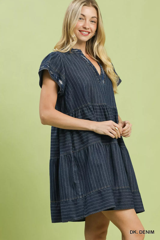 Chambray Tiered Babydoll Dress 43edad2f-e707-4254-93ec-35f879f20f93-Max-Origin