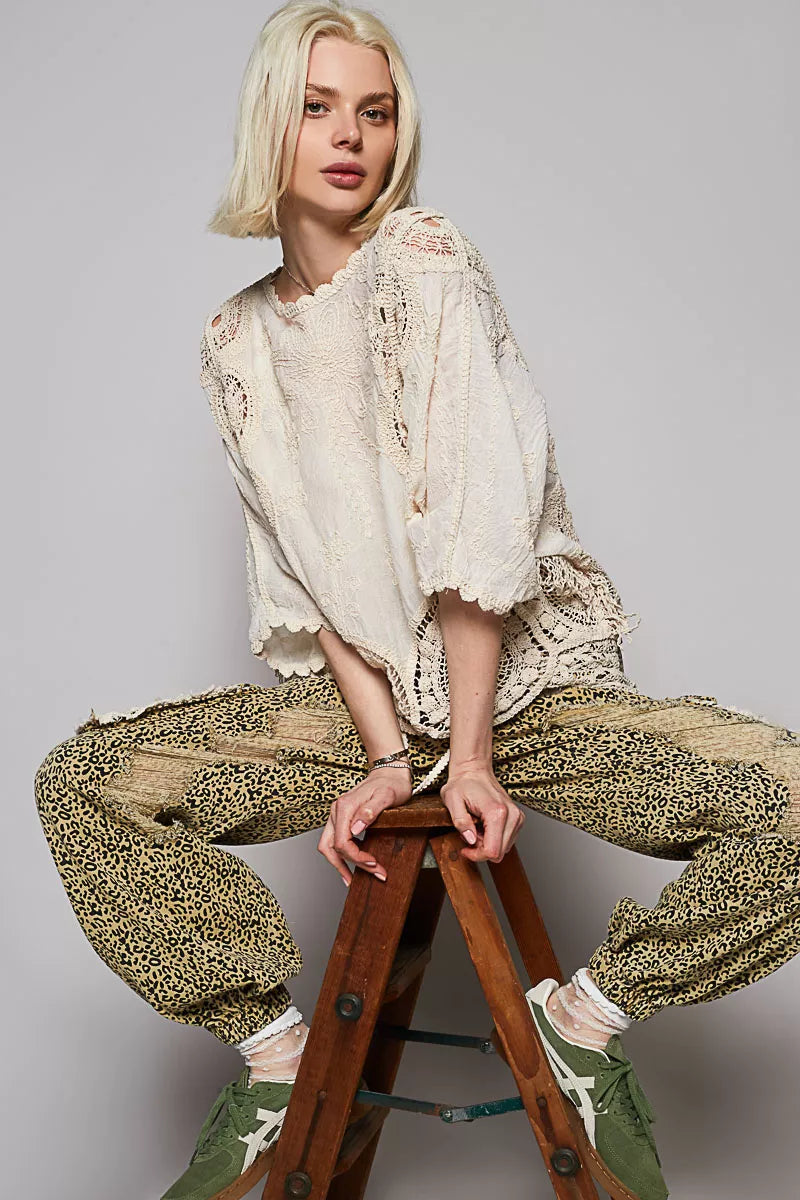 POL Round Neck Crochet Top with Floral Embroidery Detail 43eeca15-547b-4564-82c6-d8f4f89d599b-Max-Origin