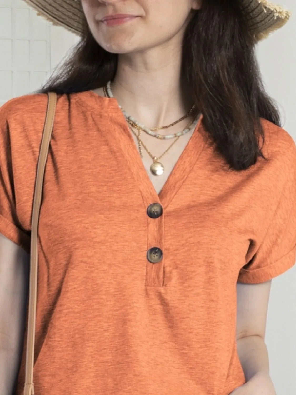 Notched Short Sleeve T-Shirt 441a4000-6f7f-41ea-a421-03a3bf070243-Max-Origin