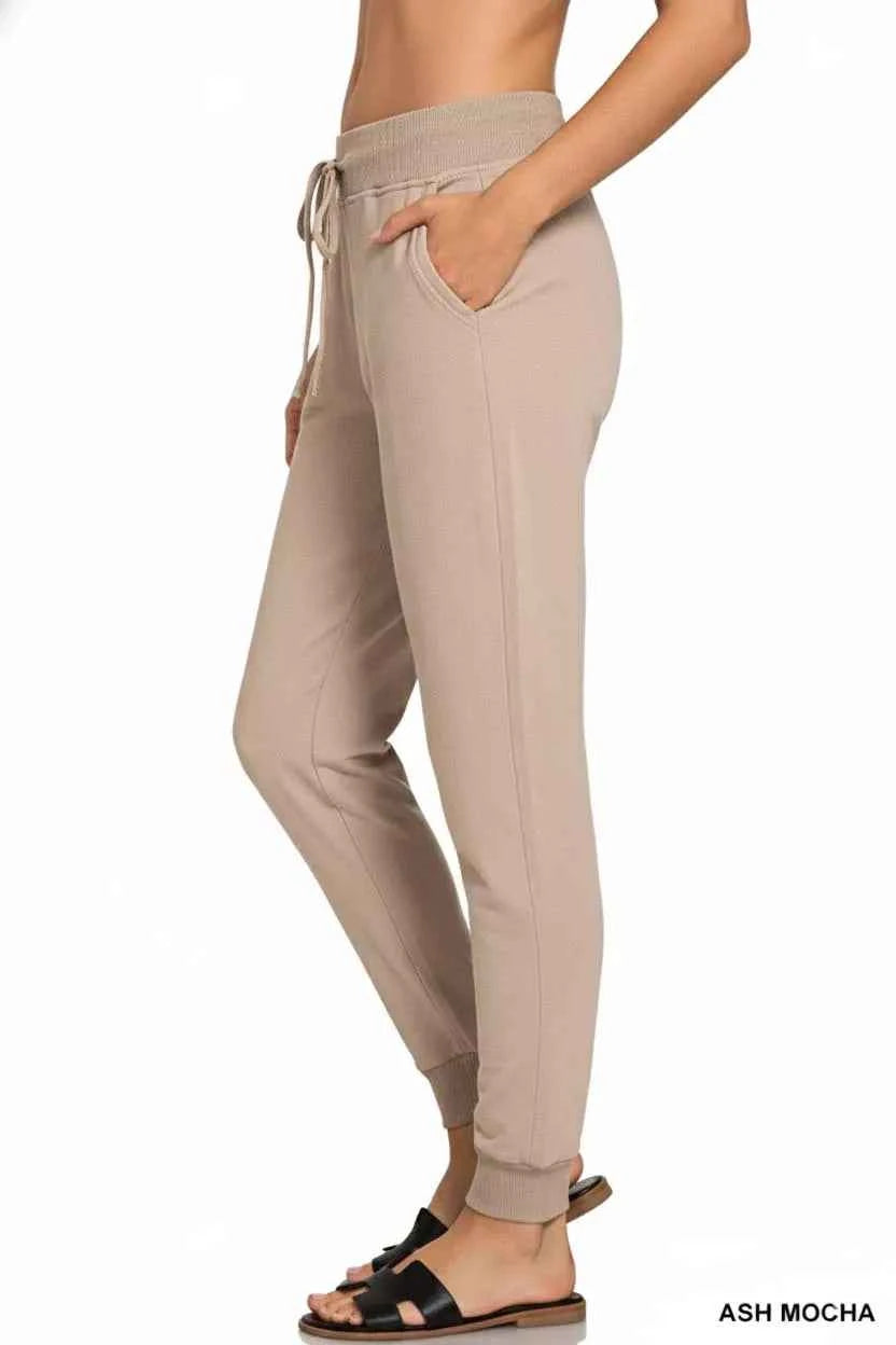 Zenana Drawstring Cotton Joggers with Pockets 4420557b-3d46-454e-9ad0-0822487e0416-Max-Origin