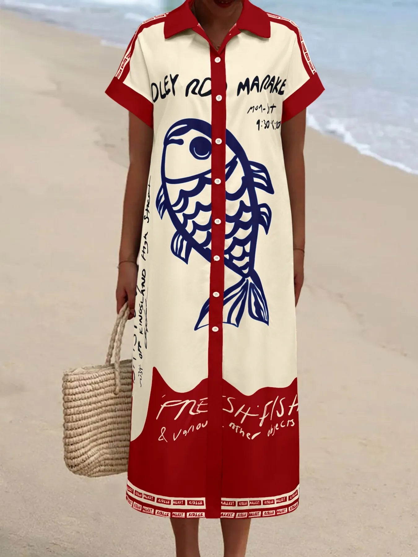 Printed Button Down Shirt Dress 4421658a-6241-41b3-a068-13f85af4bf99-Max-Origin