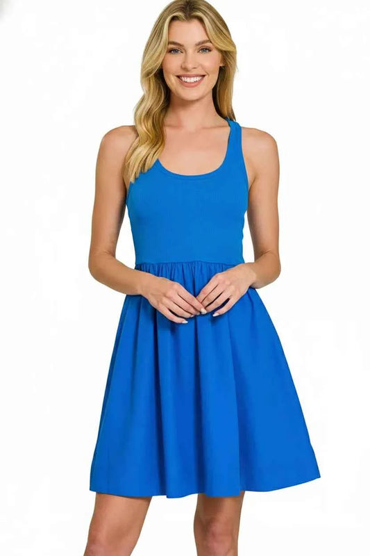 Combined Knit & Woven Midi Dress 442c66e1-cd5f-48bf-8466-cacfd98e996e-Max-Origin