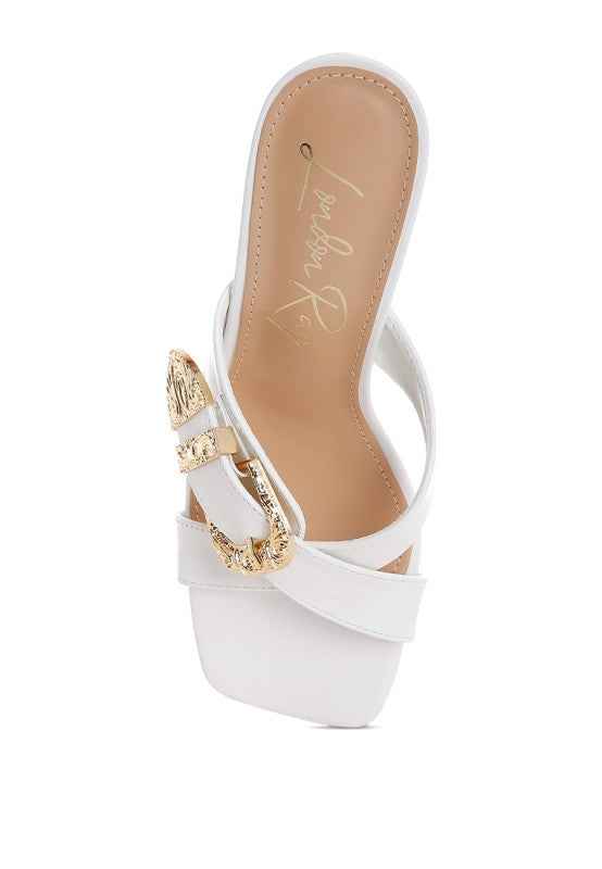 Mohaya Engraved Metallic Buckle Sandals 44406060-3a00-4139-90c2-41475f2c8fa7