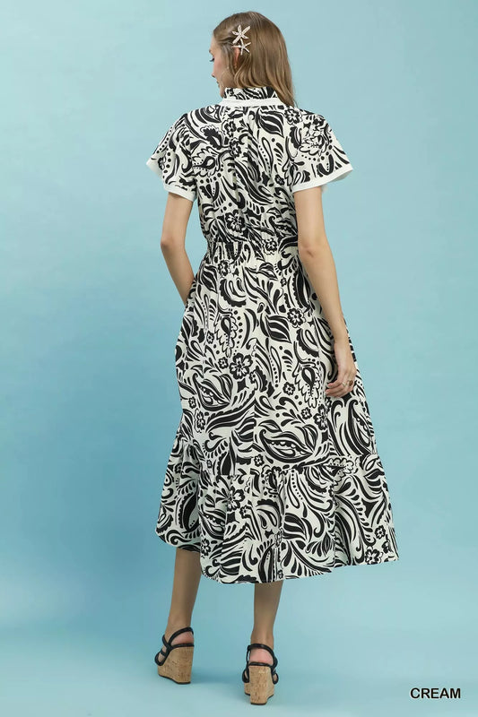 Paisley Print Midi Dress with Side Pockets 44416124-6ac9-4ea2-93f0-b3424c185869-Max-Origin
