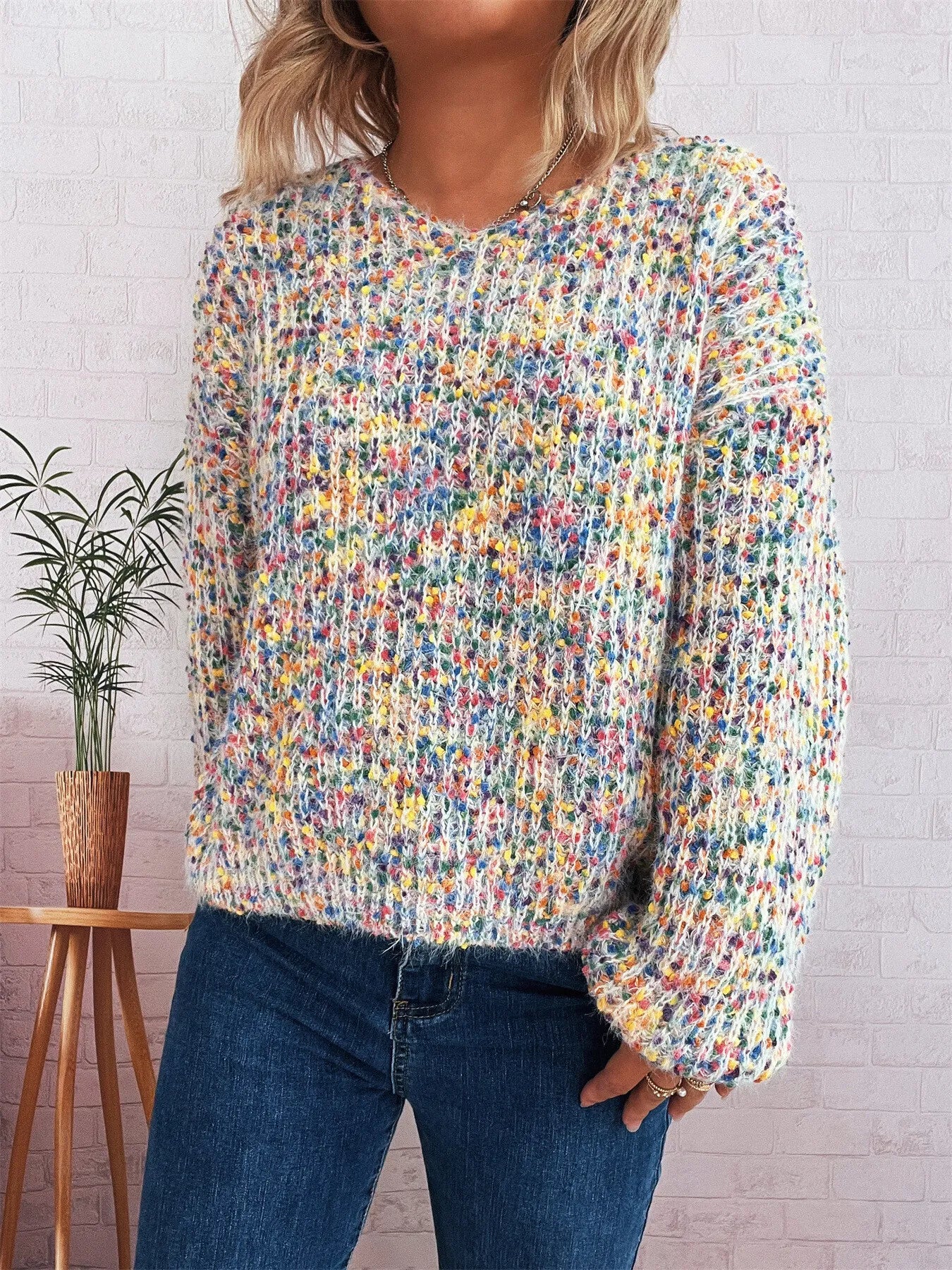 Colorful Long Sleeve Sweater 44522cc237954999bb557482281d6de1-Max-Origin