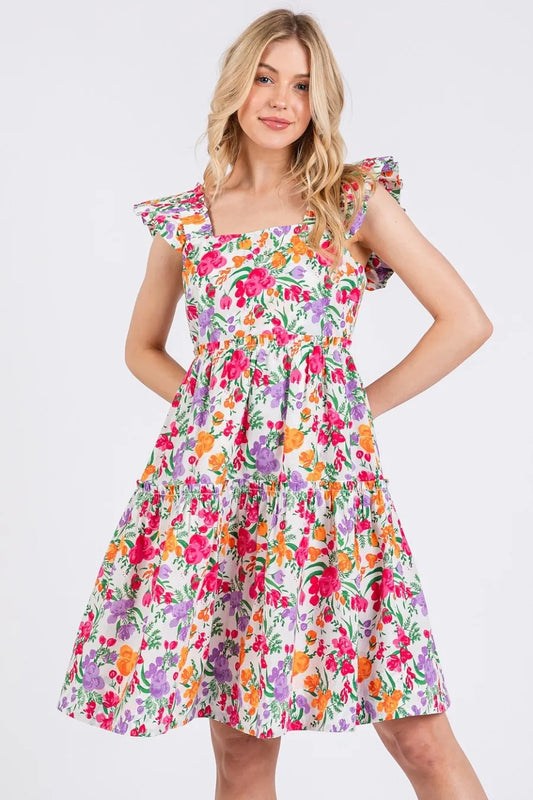 Mittoshop Flower Print Ruffle Shoulder A-line Mini Dress 4457d8f7edfd49c9b567ff708fc1f500-Max-Origin