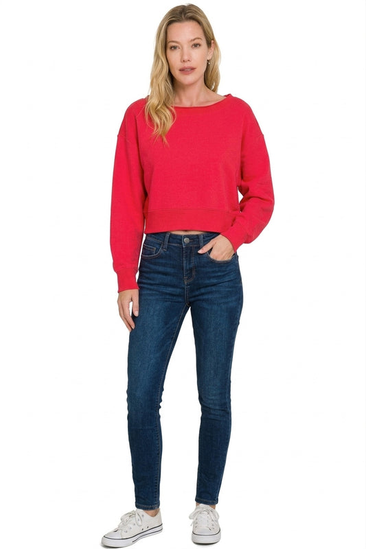 Fleece Boat-neck Sweatshirt 44a417fa-7619-4413-ae47-4d538fbe9bef-Max