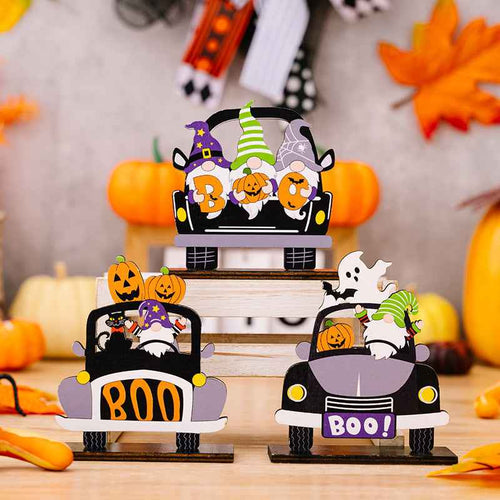 3-Piece Halloween Element Car-Shape Ornaments Multicolor One Size 44b3af083967419aa91bb05dbf2a162e-Max