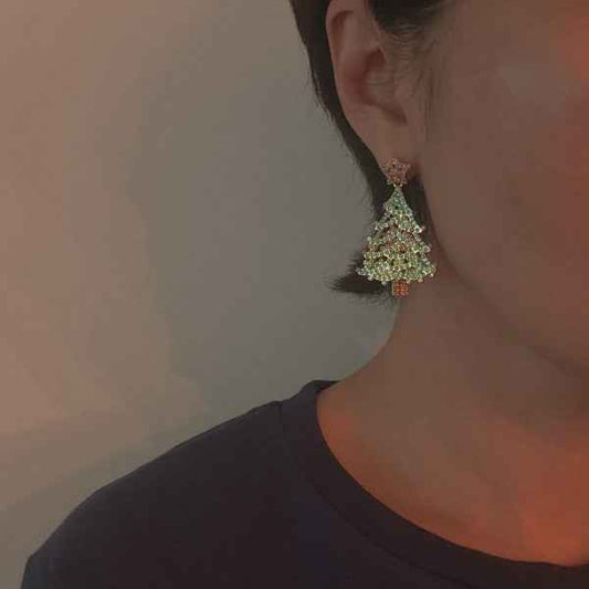 Evergreen Sparkle Christmas Tree Earrings 44c755ec-a9ee-4bff-b88c-b0566797de6b